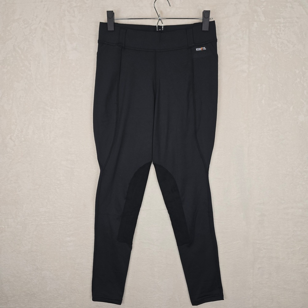 Kerrits Black Knee Patch Equestrian Riding Breeches Pants Womens Medium